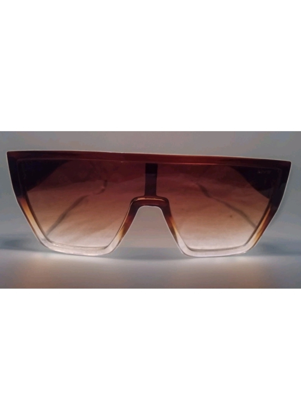 NYS New York Collection OVERSIZED Shield Sunglasses CLEAR Quay Rudder Street